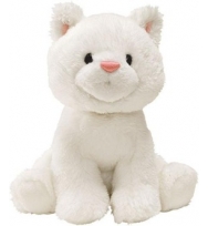 Gund "Animal Chatter Cat" 4吋可愛白色發聲小貓毛公仔
